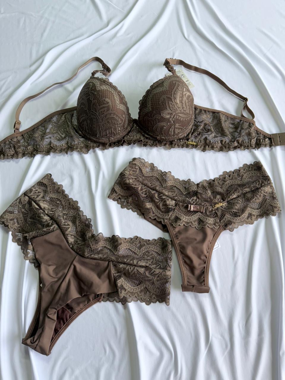 Conjunto  Rendado Aro Inteiro