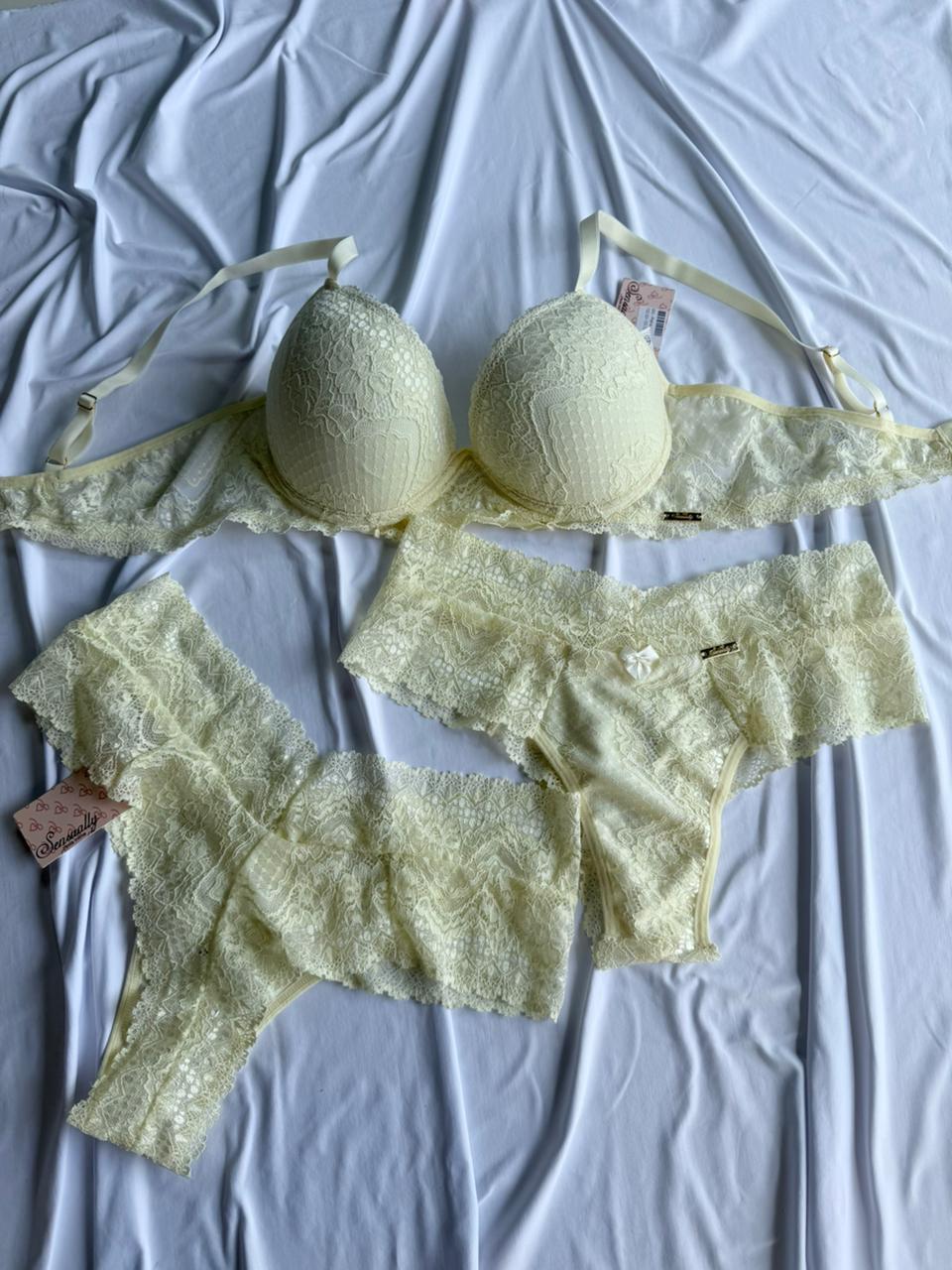 Conjunto  Rendado Aro Inteiro